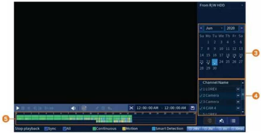 Lorex N844A81 - Pour utiliser une sauvegarde de clip vidéo : - 1