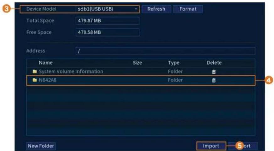 Lorex N844A81 - Pour restaurer une configuration du système enregistrée. - 1