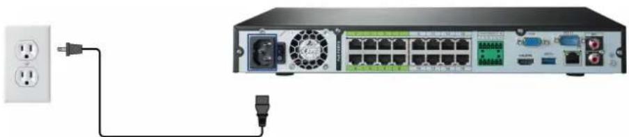Lorex N884A63B - ÉTAPE 5 : Connexion de l'adaptateur d'alimentation - 1