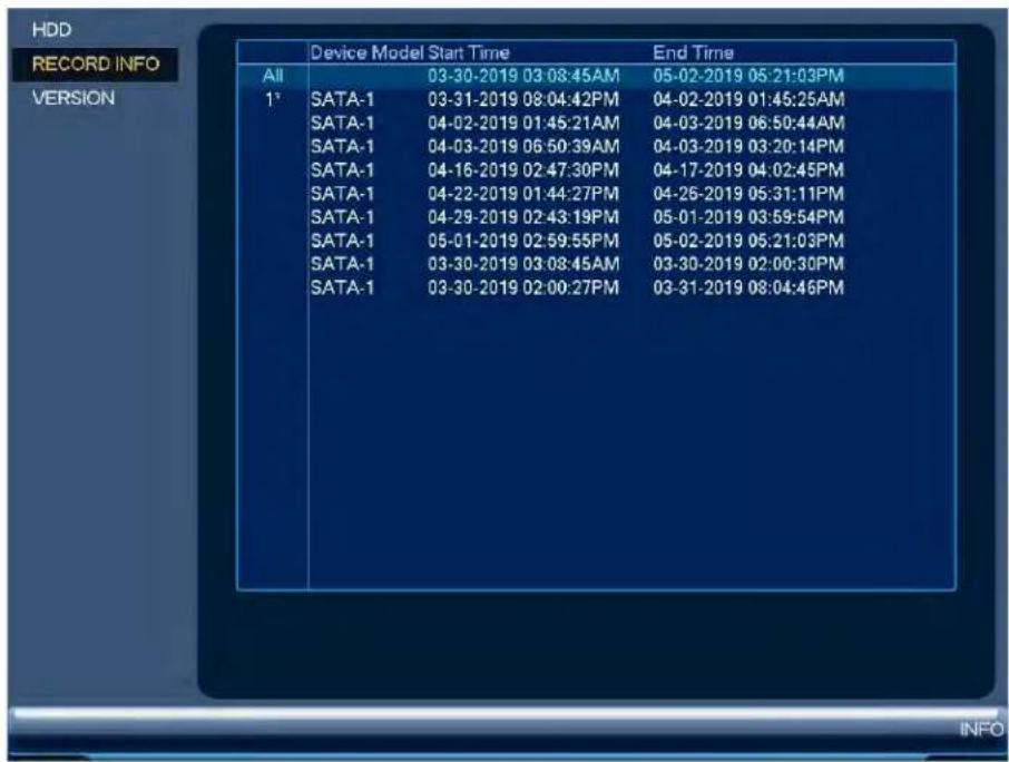 Lorex N881A63B - Informations d'enregistrement - 1