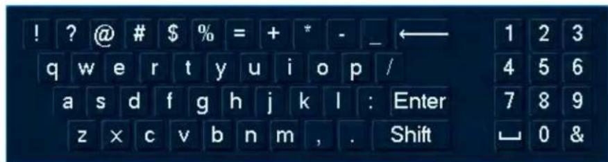 Lorex N881A63B - Pour utiliser le clavier complet : - 1