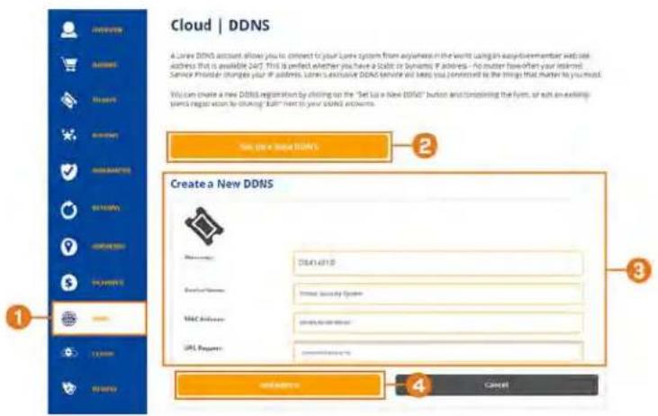 Lorex N881A63B - ÉTAPE 4: S'inscrire à un compte DDNS - 1