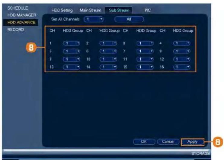 Lorex N881A63B - Pour configurer les groupes de disques durs : - 4