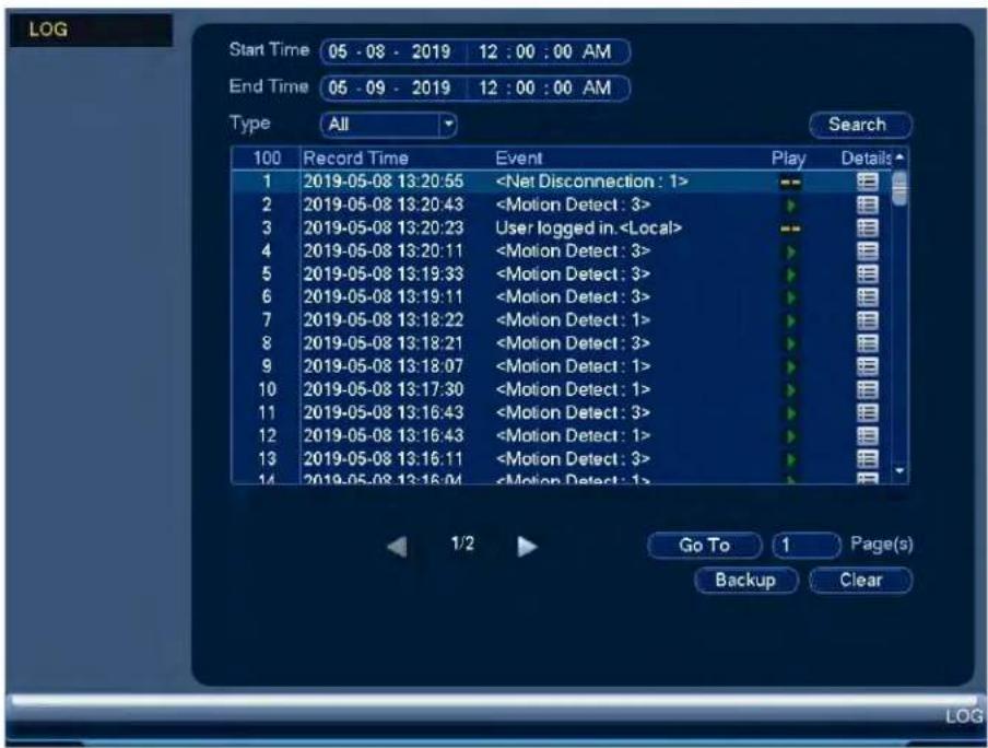 Lorex N881A63B - Journal système - 1