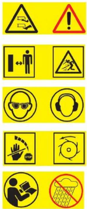 Fuxtec FX-E1RM20ECO - Safety instructions on the mower - 1