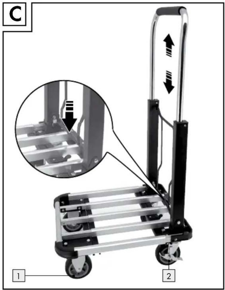 PARKSIDE HG04872 - CHARIOT DE TRANSPORT EN ALUMINIUM - 1