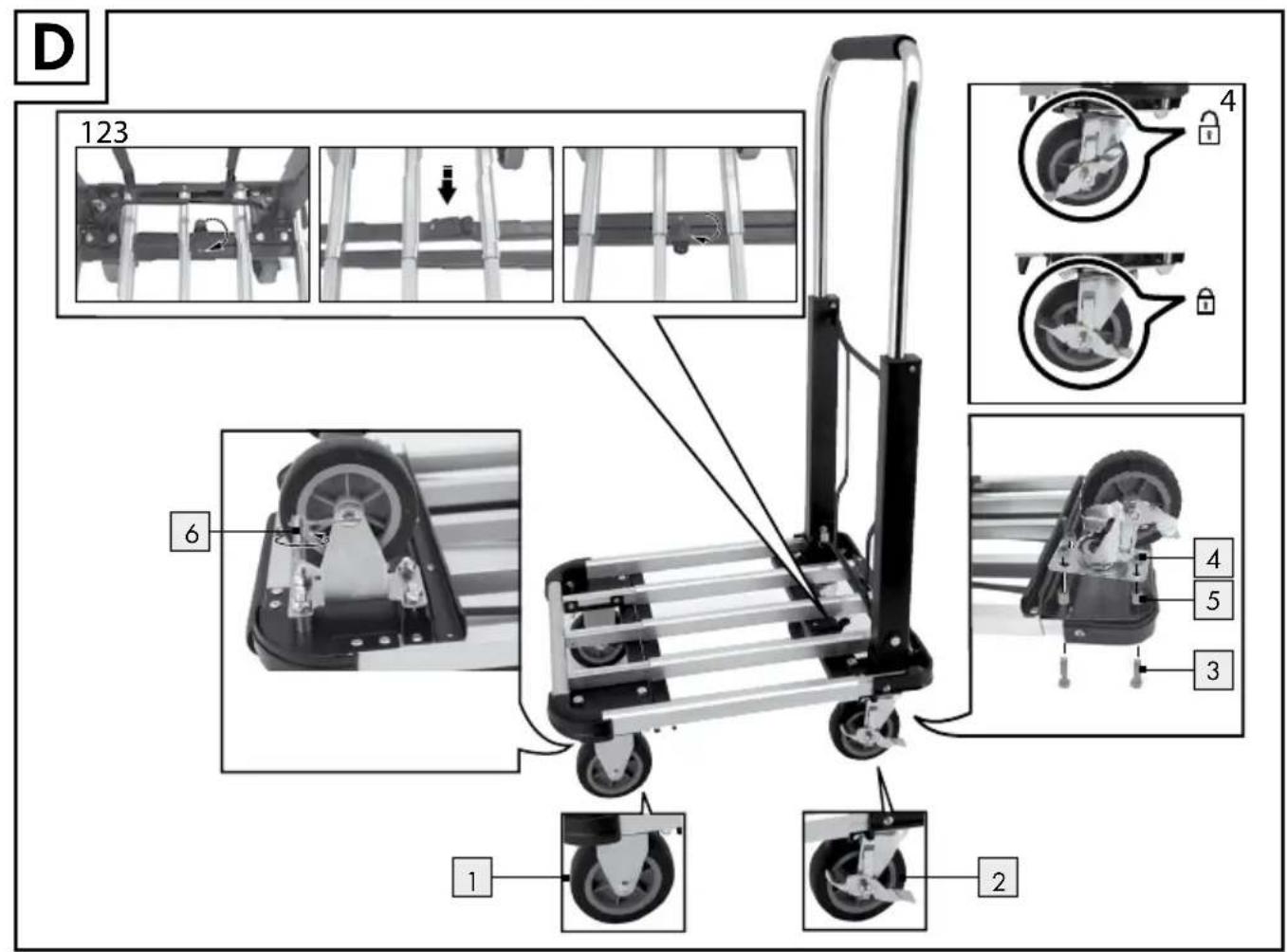 PARKSIDE HG04872 - CHARIOT DE TRANSPORT EN ALUMINIUM - 3