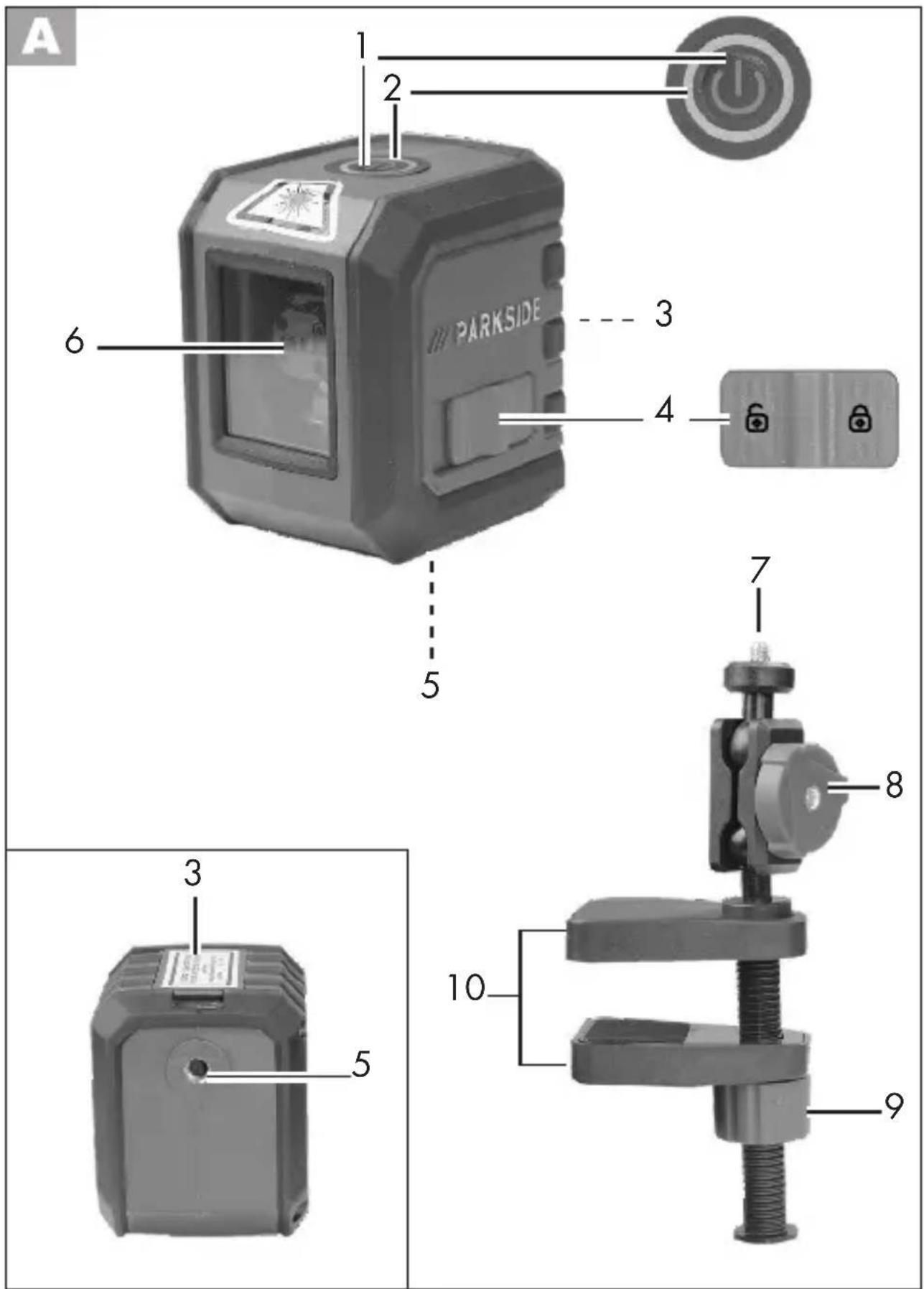 PARKSIDE PKLL 7 E4 - Cross line laser - 1