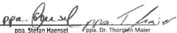 ppa. Bussel ppa. T. Haier ppa. Stefan Haensel ppa. Dr. Thorsten Maier
