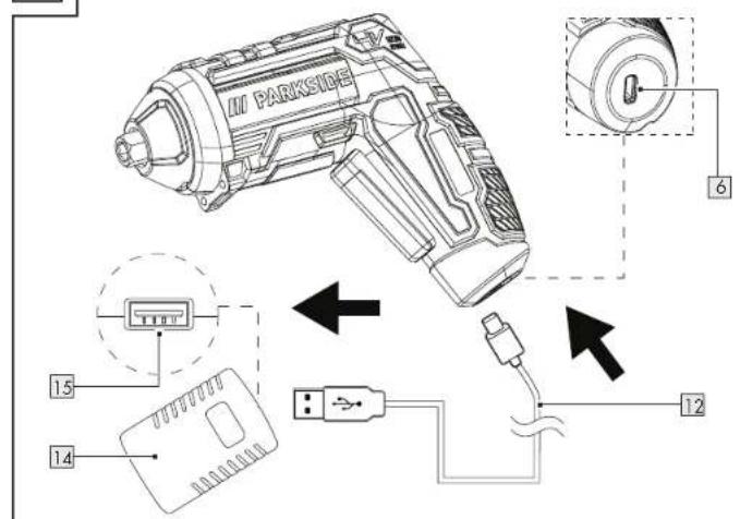 PARKSIDE 4V PAS D7 - VISSEUSE SANS FIL AVEC EMBOUTS INTERCHANGEABLES 4 V - 1