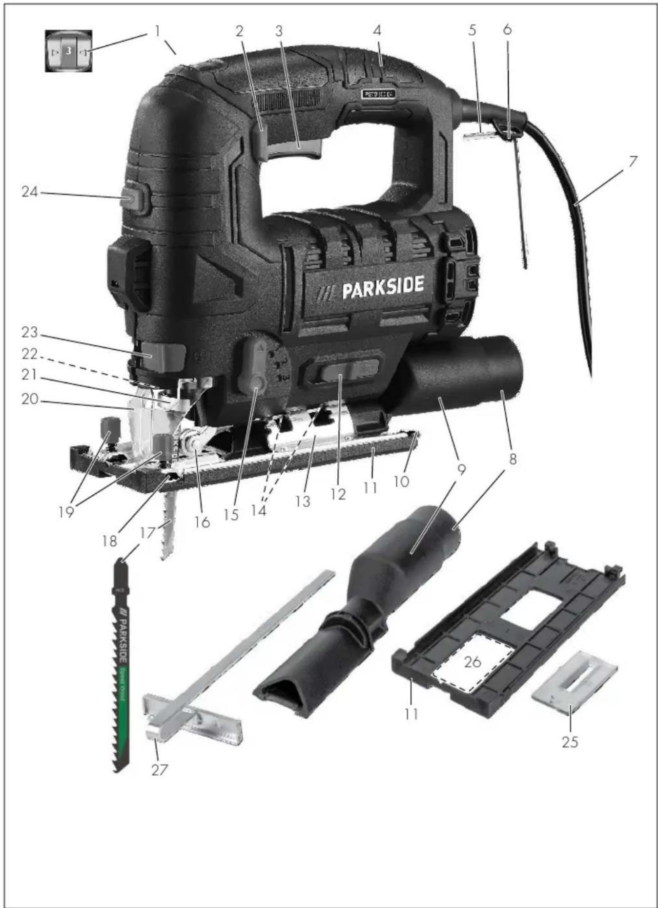 PARKSIDE PSTD 800 E4 - Jigsaw - 1