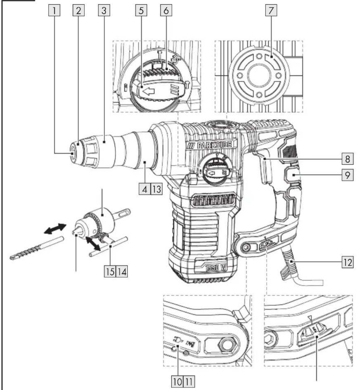 PARKSIDE PBH 1550 C1 - 2