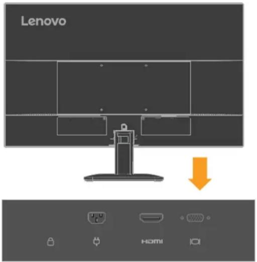 LENOVO L24-4e - Connexion et mise en marche de votre moniteur - 2