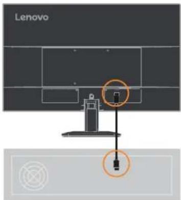 LENOVO L24-4e - Connexion et mise en marche de votre moniteur - 3