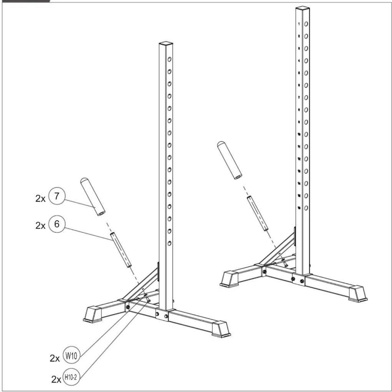 TUNTURI Squat Stand SS60 - D-1 - 9