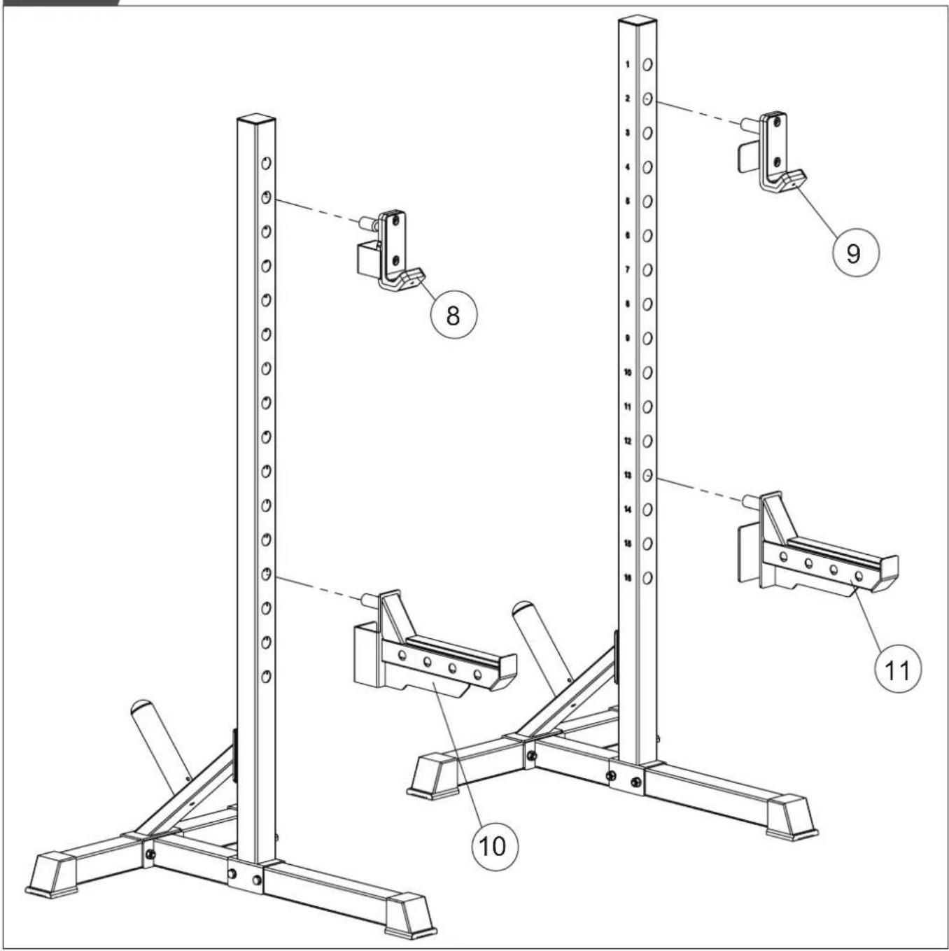 TUNTURI Squat Stand SS60 - D-1 - 12