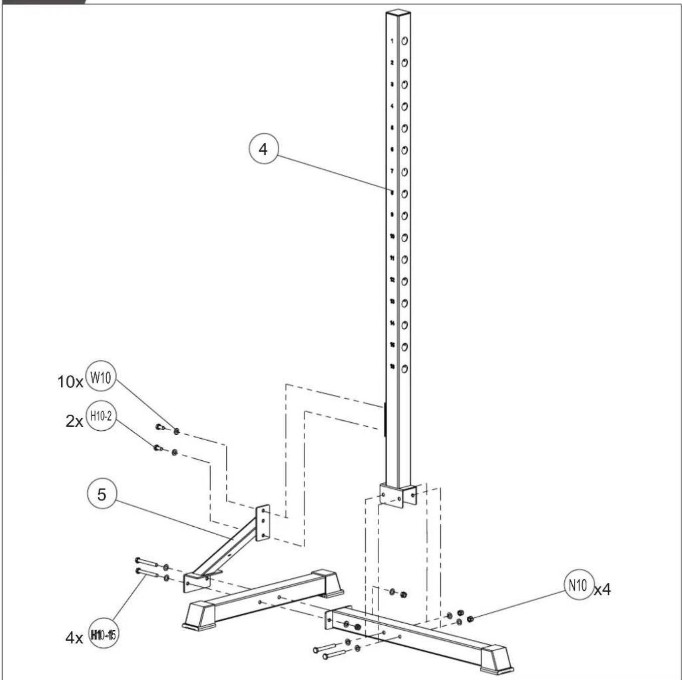 TUNTURI Squat Stand SS60 - D-1 - 6