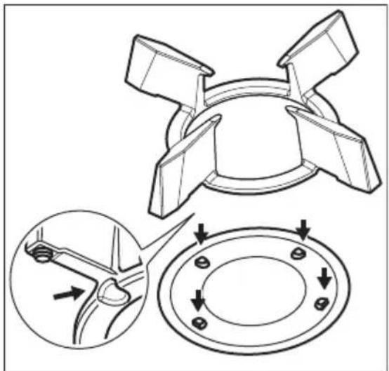 FAURE FGI6453K - RETRAIT ET INSTALLATION DES SUPPORTS DE CASSEROLE - 1
