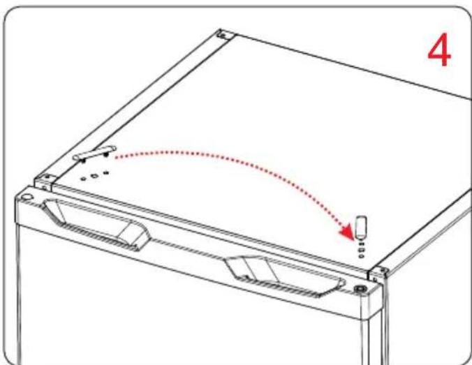 Summit CM42PL - Instructions pour inverser le sens d'ouverture de la porte - 5