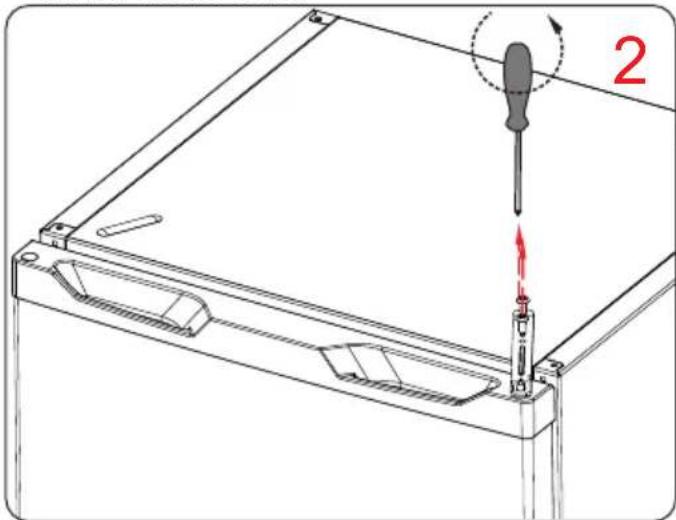 Summit CM42PL - Instructions pour inverser le sens d'ouverture de la porte - 4
