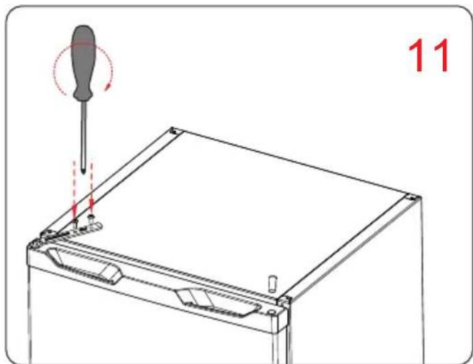 Summit CM42PL - Instructions pour inverser le sens d'ouverture de la porte - 9