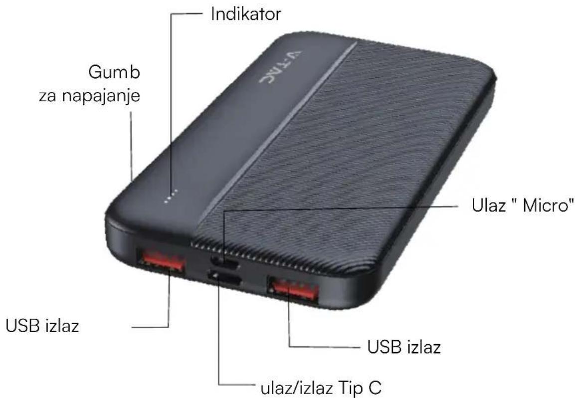 V-TAC VT-10000 - FUNKCIJA POWER BANK - 1