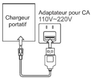 Chargeur portatif Adaptateur pour CA 110V~220V