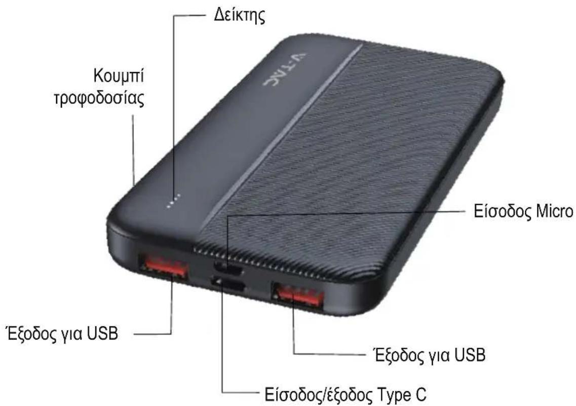 V-TAC VT-10000 - ΛΕΙΤΟΥΡΓΙΑ ΤΗΣ ΕΞΩΤΕΡΙΚΗΣ ΜΠΑΤΑΡΙΑΣ - 1