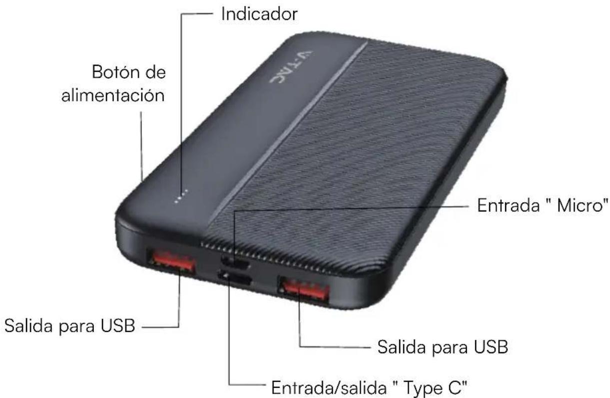 V-TAC VT-10000 - FUNCIÓN DE BATERÍA EXTERNA - 1