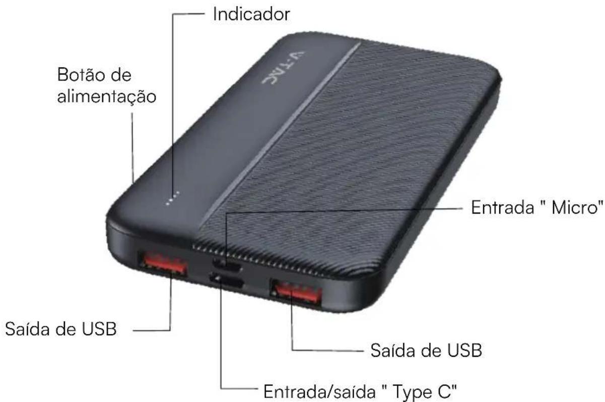 V-TAC VT-10000 - FUNÇÃO DE BATERIA PORTÁTIL - 1