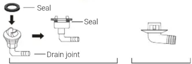 BEKO BGMPO 141 - If the drain joint doesn't come with a rubber seal (see Fig B), do the following: - 2