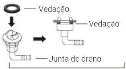 BEKO BGMPO 141 - Se a junta de drenagem não for fornecida com um vedante de borracha (consultar Fig B), faça o segunte: - 2