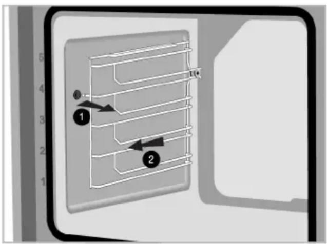 BEKO BBIMM13300XMPSE - Pour retirer les étagères métalliques latérales : - 1