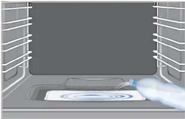 BEKO FBM6320SXDL - To remove the lime that may occur in the water pool on the oven base after steam assisted cooking-easy steam cleaning operations, after every 2 or 3 operations: - 1