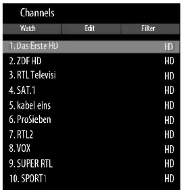 MEDION LIFE X8552507 - Channels menu - 1