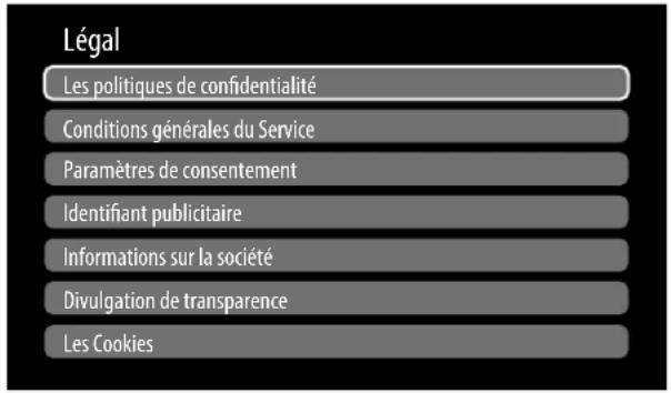 MEDION LIFE X8552507 - Menu Légal - 1