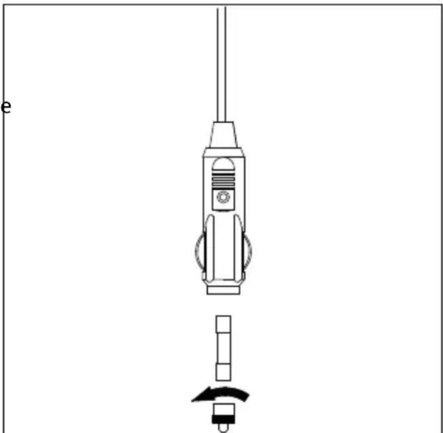 MEDION MD 13100 - Sostituzione del fusibile nello spinott o universale da 12 V per presa accen-disigari - 1