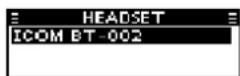 ICOM IC-A120E - Koppeln mit dem Bluetooth®-Headset - 1