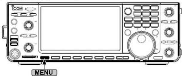 ICOM IC-7610 - Appuyer sur MENU. - 1