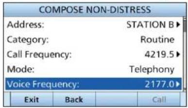 ICOM IC-M804 - Selezionare "Voice Frequency." - 1