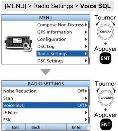 ICOM IC-M804 - ■ Sélection de l'élément - 1
