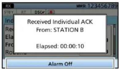 ICOM IC-M804 - Zum Senden des Einzelrufs Call 📄ücken. • „Transmitting Individual Call“ wird angezeigt, dann wird „Waiting for ACK“ angezeigt. - 2