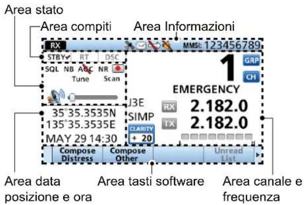 ICOM IC-M804 - ■ Display funzioni (schermo principale) - 1