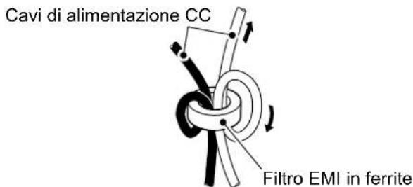 ICOM IC-M804 - Applicare il filtro EMI in ferrite - 1