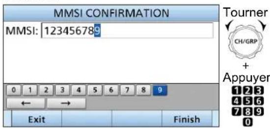 ICOM IC-M804 - ■ Saisie du code MMSI - 4