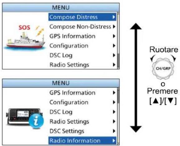 ICOM IC-M804 - ■tilizzo della schermata Menu - 1