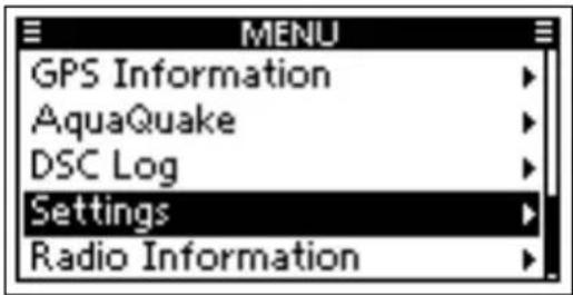 ICOM IC-M410BB - ◇ Funzionamento della schermata Menu - 1