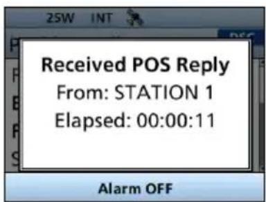 Received POS Reply From: STATION 1 Elapsed: 00:00:11 Alarm OFF
