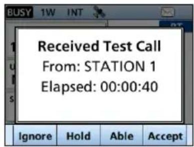 Received Test Call From: STATION 1 Elapsed: 00:00:40