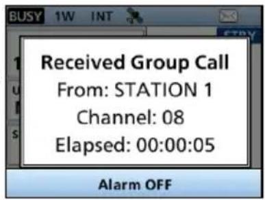ICOM IC-M510J - 全船呼び出しを受信すると - 1
